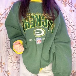 vintage oversized packers football sweatshirt